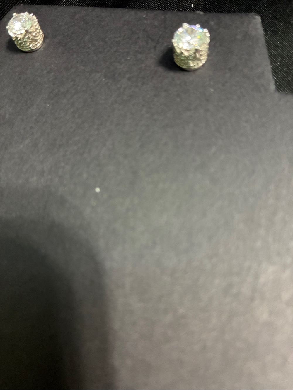 Sparkling Crystal Halo Stud Earrings - Silver